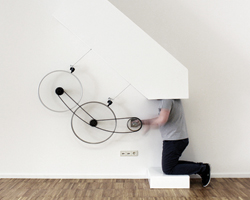 HEUREKA! installation by moradavaga uses bicycle wheels to illuminate kaleidoscopic space