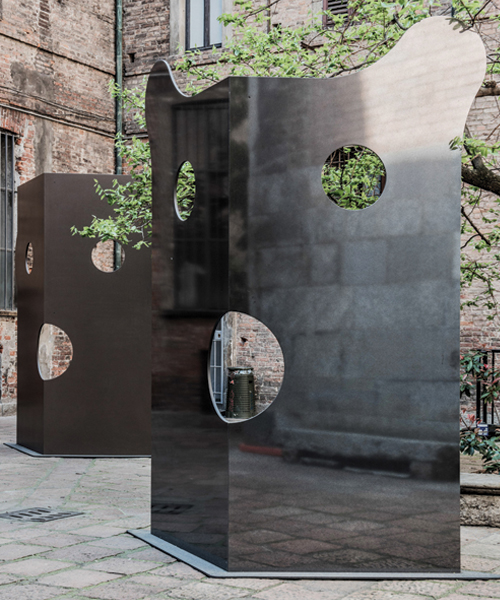 XXI triennale exhibits lorenzo palmeri's rapa nui free-standing quartz faces in milan