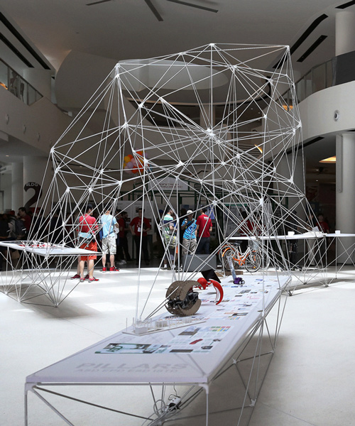 felix raspall + carlos bañón installs 3D-printed fibrous pavilion at SUTD singapore
