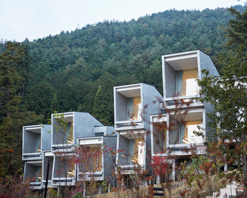 azuma architects and associates and studio on site orientates resort to face mount fuji