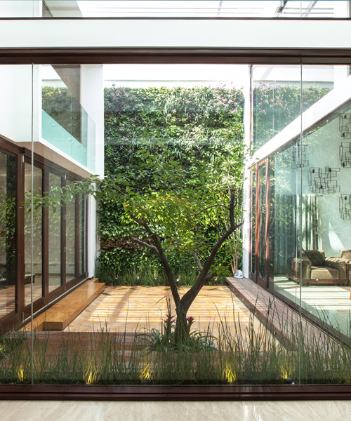 bangalore's B-one house by cadence architects includes a private outdoor courtyard