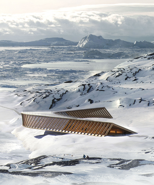 dorte mandrup's twisting visitor center to be built on greenland's glacial landscape