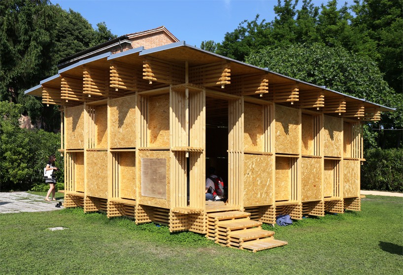 jingxiang zhu transports checkered playroom pavilion from china to venice biennale