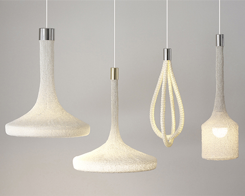 elizabeth salonen hand-knits loop lamp collection