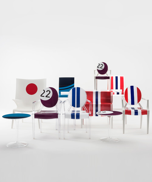 lapo elkann reinterprets kartell’s furniture icons using car wrapping technology