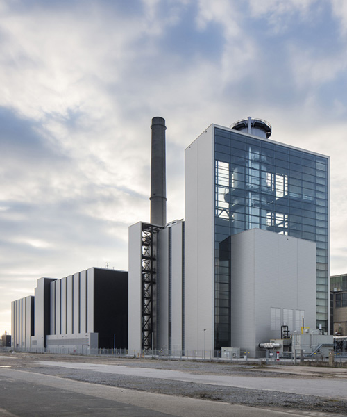 kadawittfeldarchitektur's lausward power plant in düsseldorf contains a structural facade