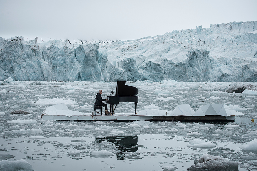 ludovico einaudi orchestrates floating performance in the arctic ocean for  greenpeace