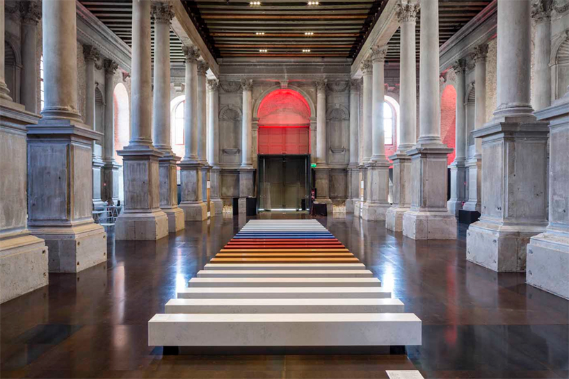 studio marco piva explores materials, colors + textures in architecture at venice biennale