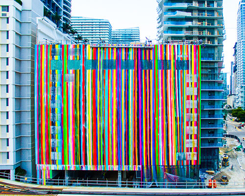 markus linnenbrink's massive drippy mural wraps miami building façade