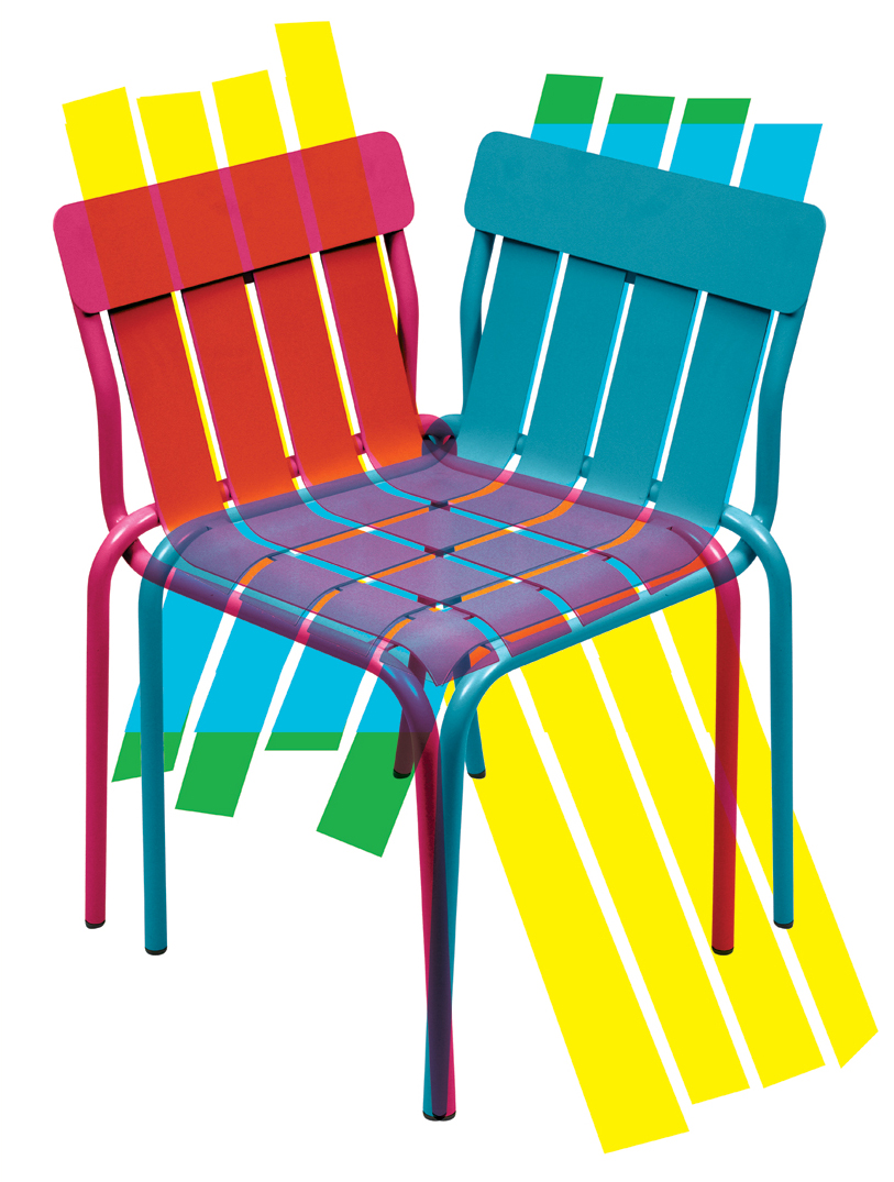 Matali Crasset S Brightly Colored Stripe Chair For Fermob Contains