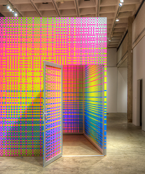 megan geckler produces immersive rainbow cube installation in LA