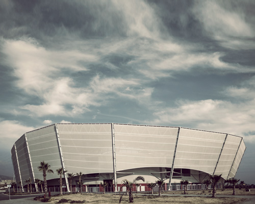bahadir kul wraps mersin stadium in turkey with perforated façade