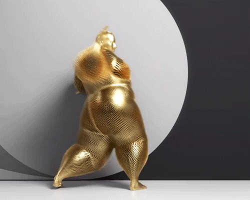 wildly dancing avatars and bead-clad bodies boogie down in this animated short film