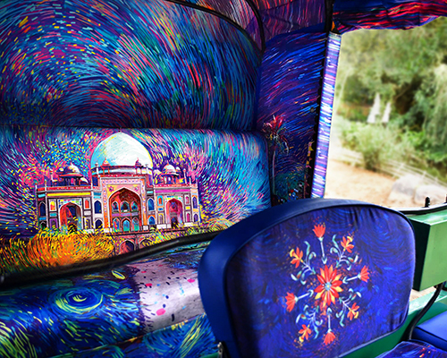 creatives continue to beautify india's cabs for the taxi fabric project