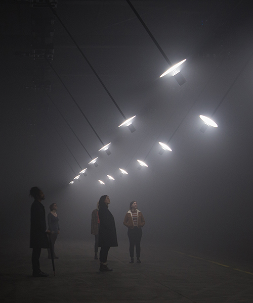 united visual artists' large-scale light installation plays with the perception of time