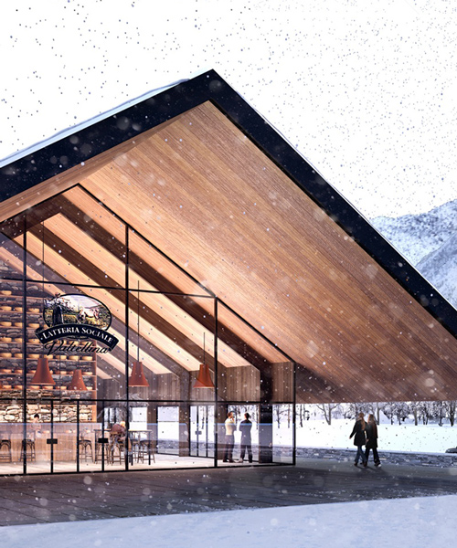 piuarch to build co-op dairy influenced by alpine huts in northern italy