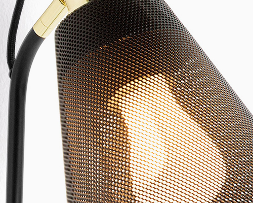 plumen + made.com mix brass and black perforated metal for memoir lighting collection
