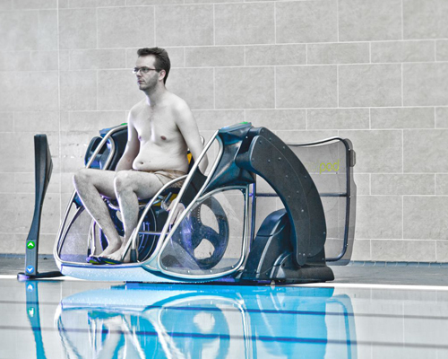 poolpod helps people with disabilities enter the water independently