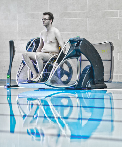 poolpod helps people with disabilities enter the water independently