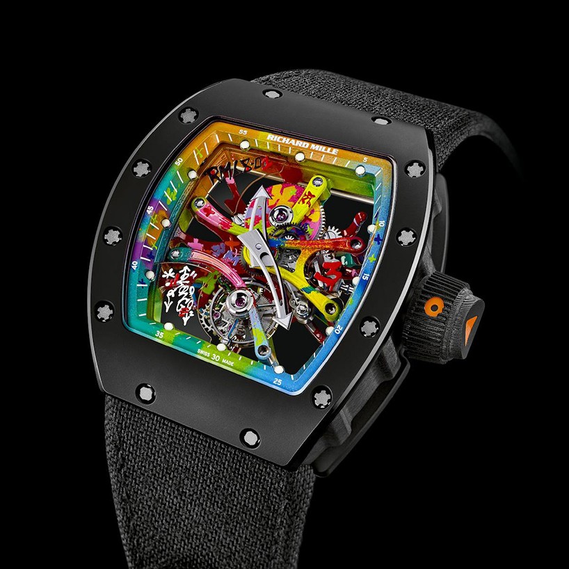 richard mille RM 68 01 tagged by graffiti artist cyril phan