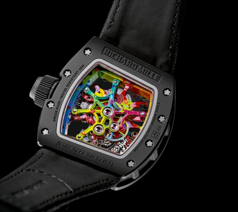 richard mille RM 68 01 tagged by graffiti artist cyril phan