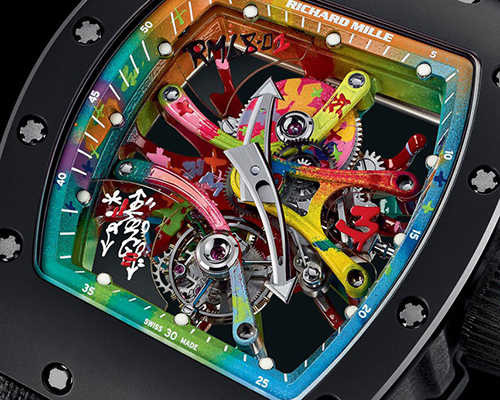 special edition richard mille RM 68-01 gets uniquely tagged by graffiti artist cyril phan