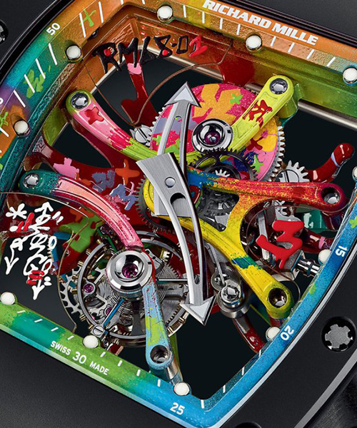special edition richard mille RM 68-01 gets uniquely tagged by graffiti artist cyril phan