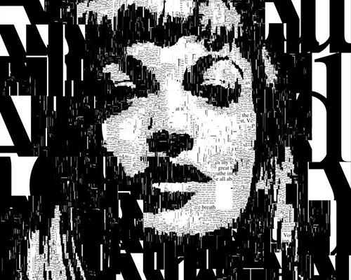 sergio albiac generates typographic collage portraits from code and transcribed voice