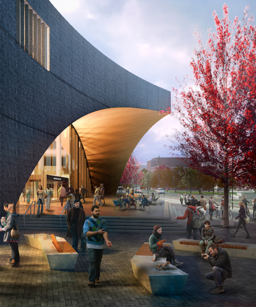 snøhetta reveals new images of temple university library as construction begins