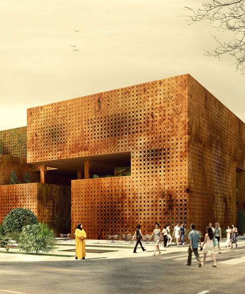 tabanlioglu architects plans robust stone congress center for marrakesh