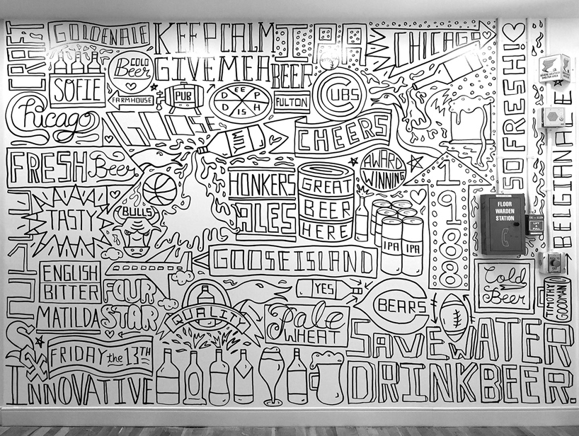 new york artist timothy goodman creates mural for goose island beer