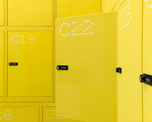 wanna one shapes madrid's urban lockers following the 'leave your luggage, live the city' concept