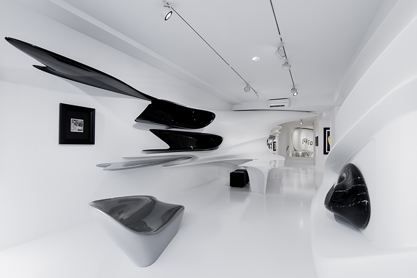 zaha hadid kurt schwitters merz exhibition design galerie gmurzynska zurich designboom
