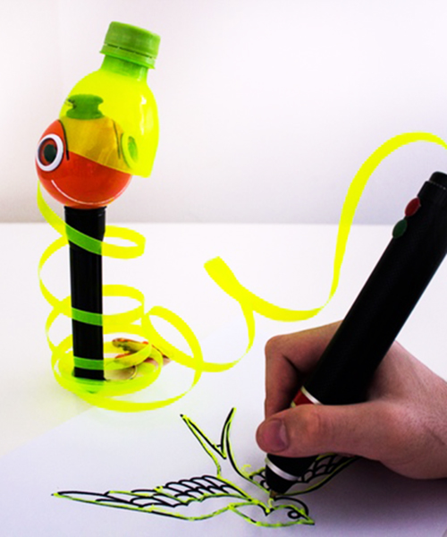 'renegade' is the pen that recycles plastic bottles into 3D printed sculptures