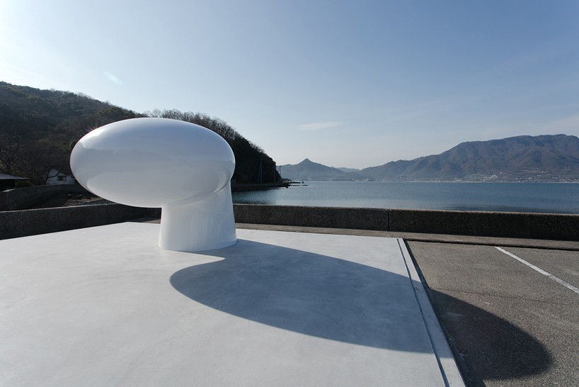 Hisakazu shimizu installs bollard of love on shodoshima 