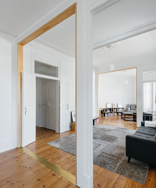 aurora arquitectos juxtaposes old and new inside spacious lisbon apartment