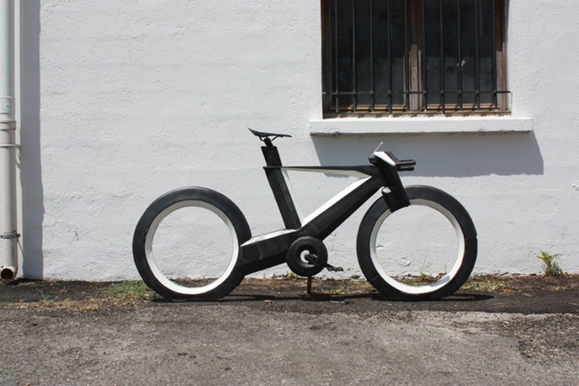 cyclotron is the road bike that rides without spokes or tires