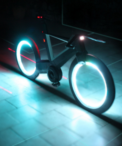 cyclotron is the road bike that rides without spokes or tires
