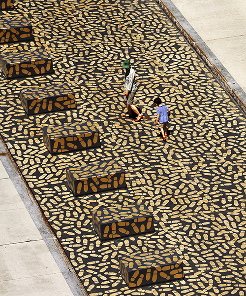 jean verville paves montréal's museum avenue with a shimmering gold dance floor