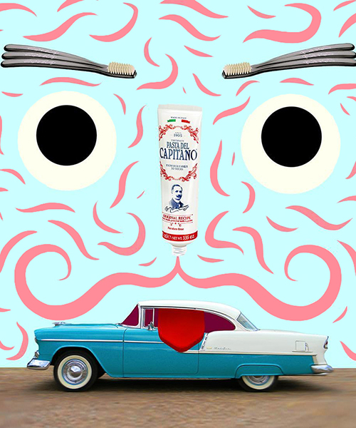 finnano fenno's digital finger paintings turn vintage cars into a quirky cast of characters