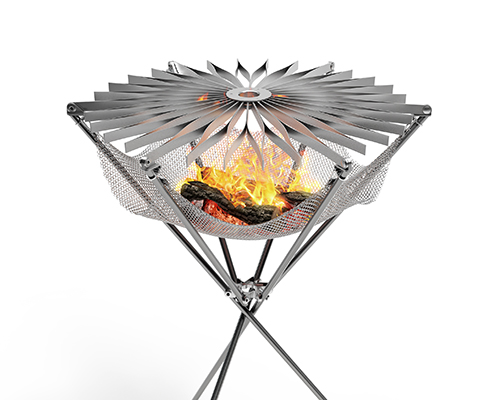 meet grillo by formaxiom,  the portable barbecue that folds like an umbrella