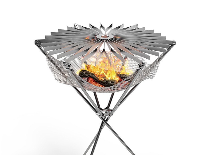 meet grillo by formaxiom, the portable barbecue that folds like an umbrella