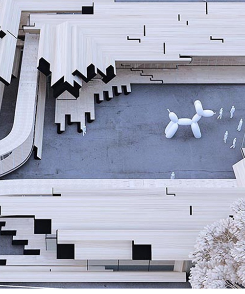 gilles retsin architecture develops pre-fab suncheon art platform concept