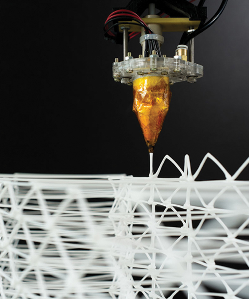 gramazio kohler's mesh mould project investigates a robotically fabricated material system