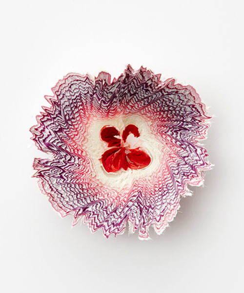haruka misawa forms paper flowers from 'pencil' shavings