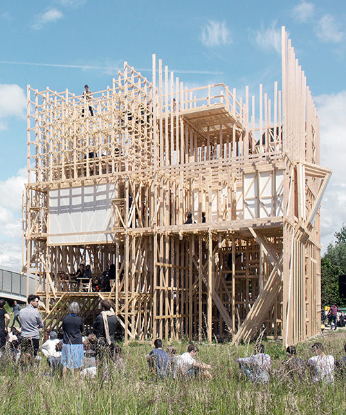 ALICE collaboratively builds balloon-frame timber 'house' in lausanne