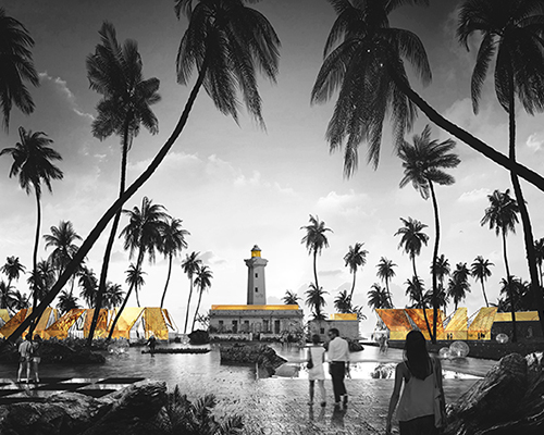 JGCH adapts lighthouse fresnel lens into resort concept