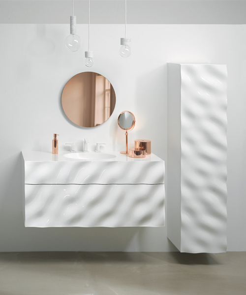 philipp aduatz's bathroom furniture series references wave formations