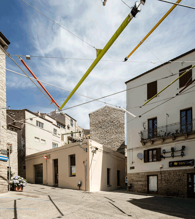 renzo piano + alvisi kirimoto set vibrant sails above piazza faber in sardinia