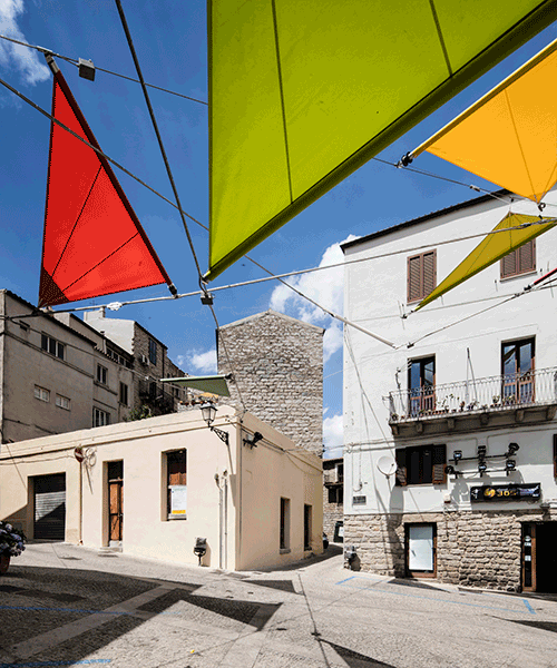 renzo piano + alvisi kirimoto set vibrant sails above piazza faber in sardinia